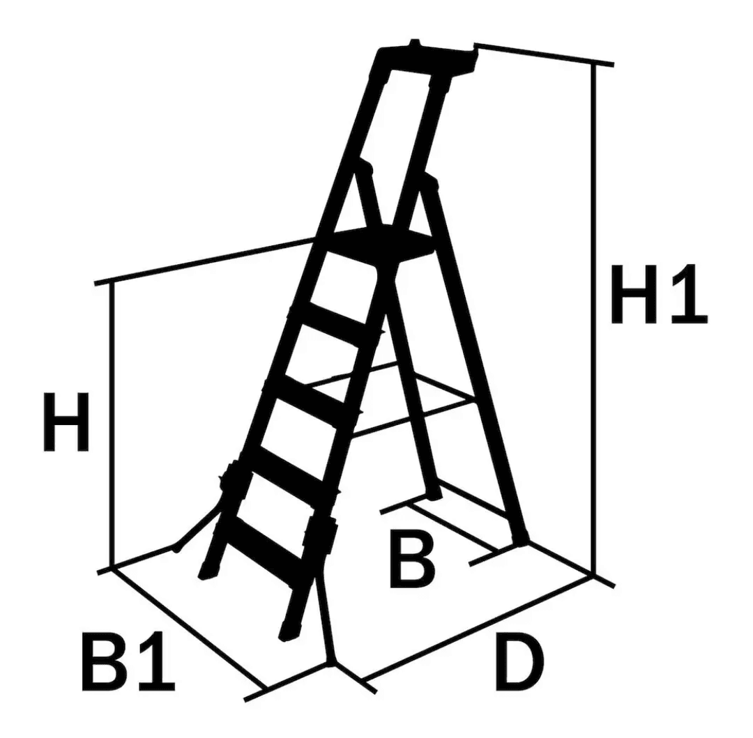 Hyr Trappstege med stödben 3585 mm | VVS Depån